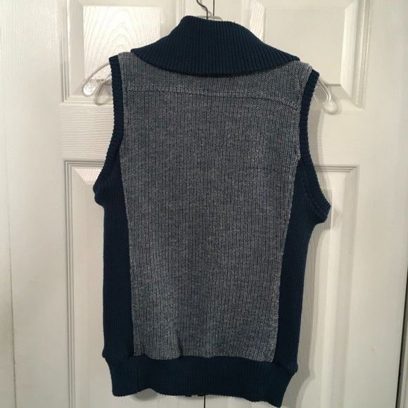 Green Tea Teal Tweed Vest - Picture 7 of 9